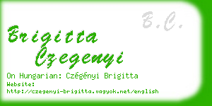 brigitta czegenyi business card