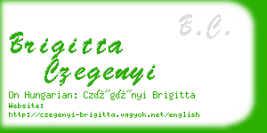 brigitta czegenyi business card